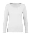 Dames T-shirt Lange Mouw B&C Inspire TW071 White